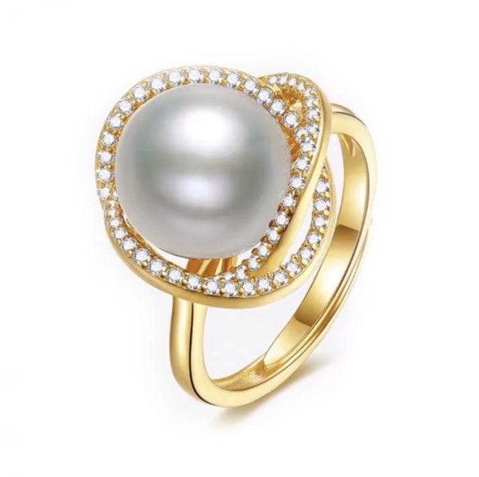 South Sea Pearl and Diamond Brynlee Ring