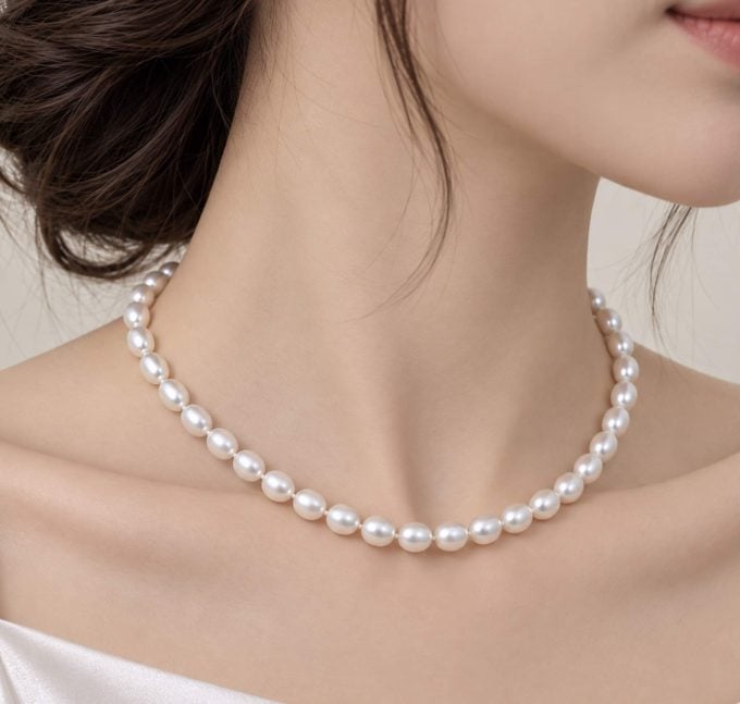 White Drop Freshwater Pearl Adrianna Necklaces