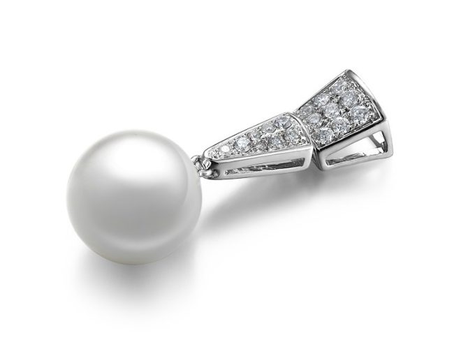 Harley Akoya Pearl and Diamond Pendant