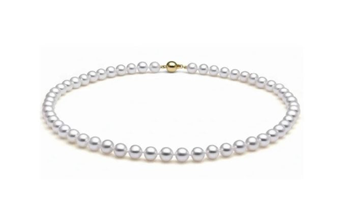 White Freshwater Pearl Necklace 6.5-7 mm AA+