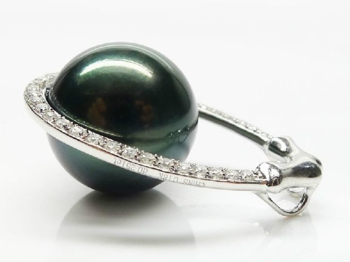 Maxine Tahitian Pearl and Diamond Pendant