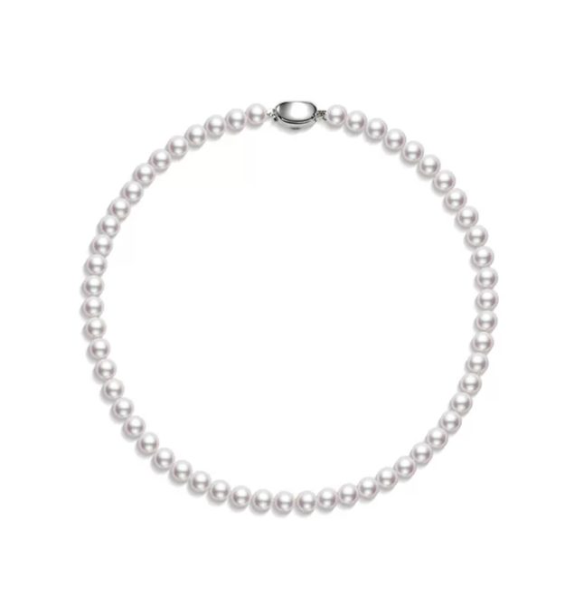 7.5-8 mm White Akoya Pearl Necklace AA+ Quality