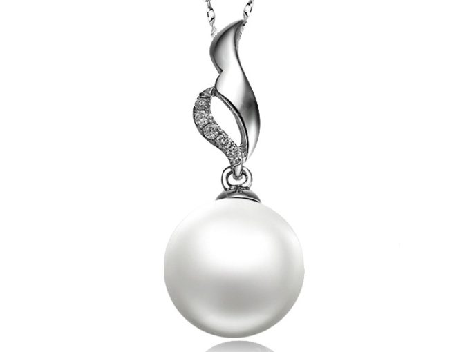 Abraham Akoya Pearl and Diamond Pendant