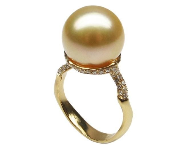 Clara South Sea Pearl and Diamond Ring