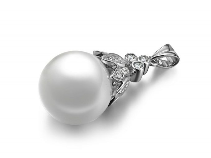 Franklin Akoya Pearl and Diamond Pendant