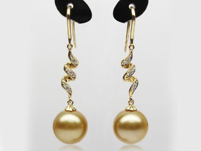 South Sea Pearl and Diamond Averi Earrings