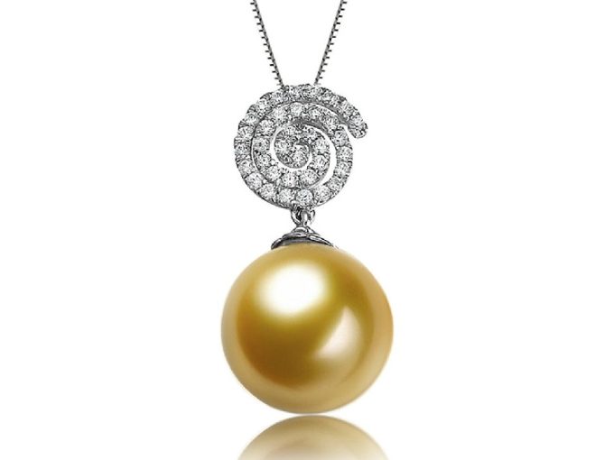 Nadege South Sea Pearl and Diamond Pendant
