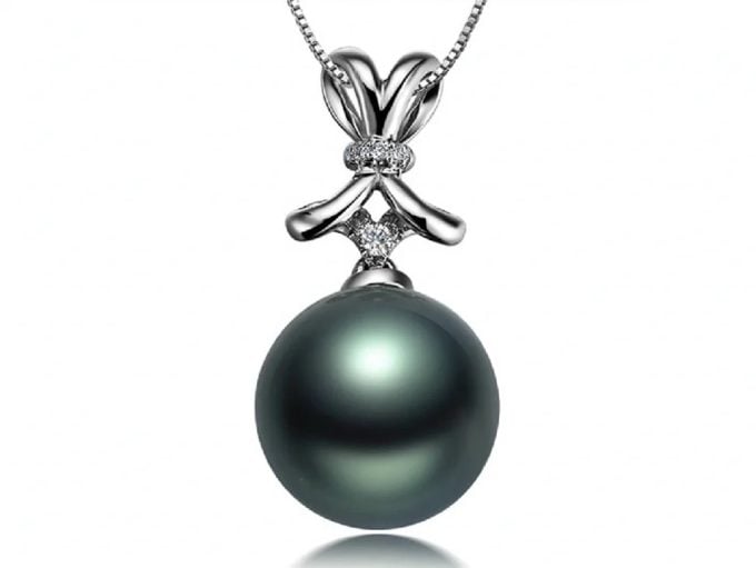 Julian Tahitian Pearl and Diamond Pendant