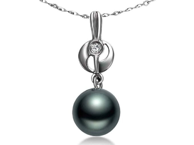 Augustine Tahitian Pearl and Diamond Pendant