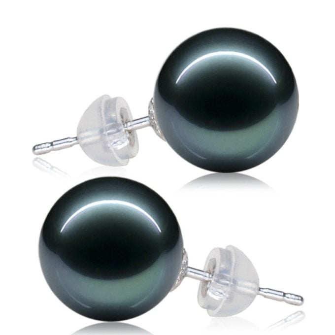 12-13 mm Tahitian Pearl Stud Earrings AA+