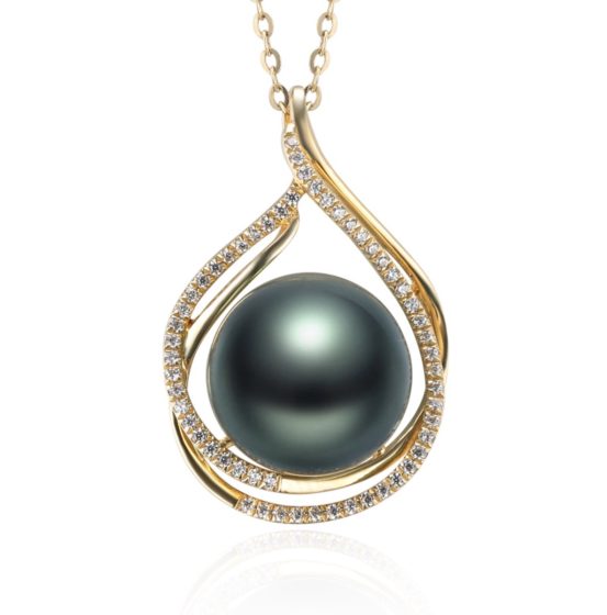 14K Gold Tahitian Pearl Jason Pendant
