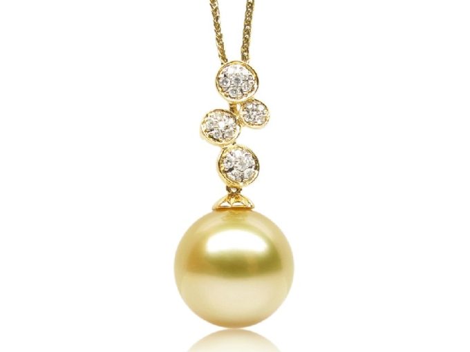Pierrette South Sea Pearl and Diamond Pendant