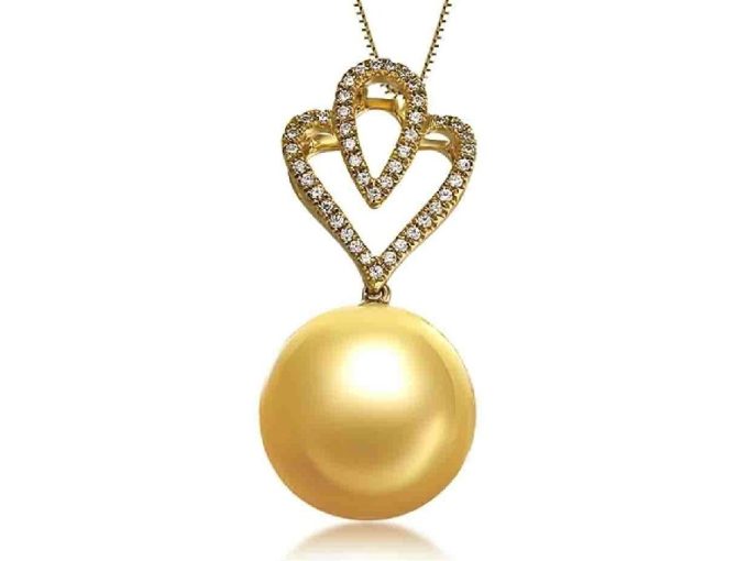 Contradictory South Sea Pearl and Diamond Pendant