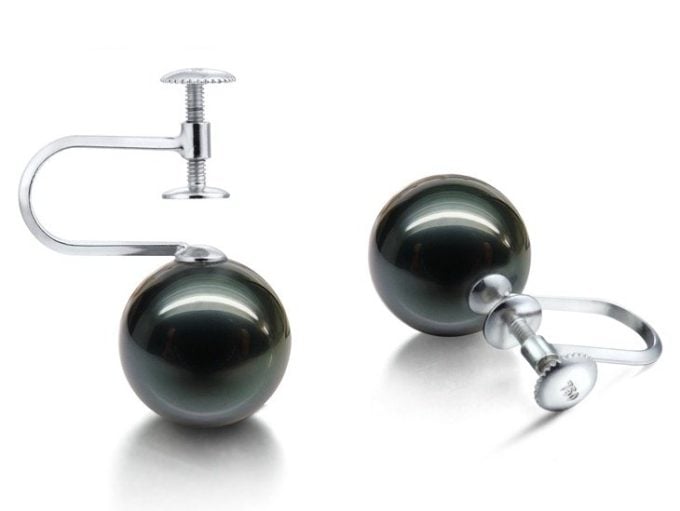Clip On Tahitian Pearl Baylor Earrings 14k or 18k Gold