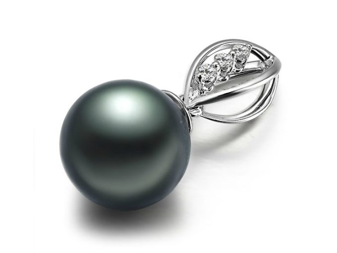 Algernon Tahitian Pearl and Diamond Pendant