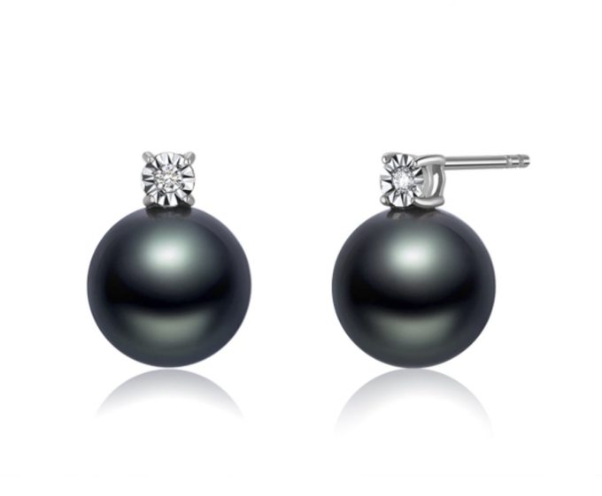 14K/18K Gold Tahitian Pearl Calvin Earrings