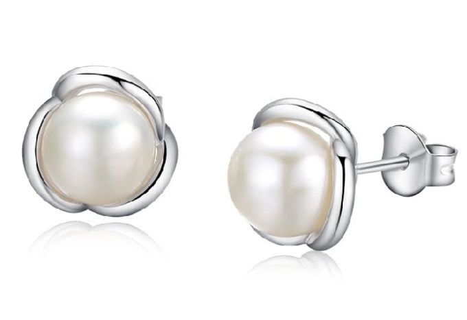 Freshwater Pearl Stud Anais Earrings 14K or 18K Gold