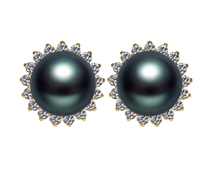 Parfait Tahitian Pearl and Diamond Earrings