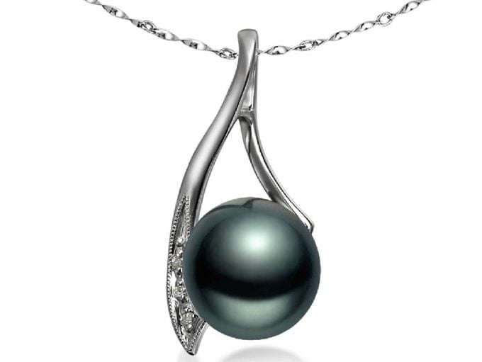 Lance Tahitian Pearl and Diamond Pendant