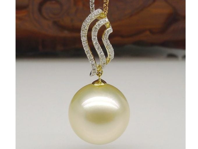 Patricia South Sea Pearl and Diamond Pendant