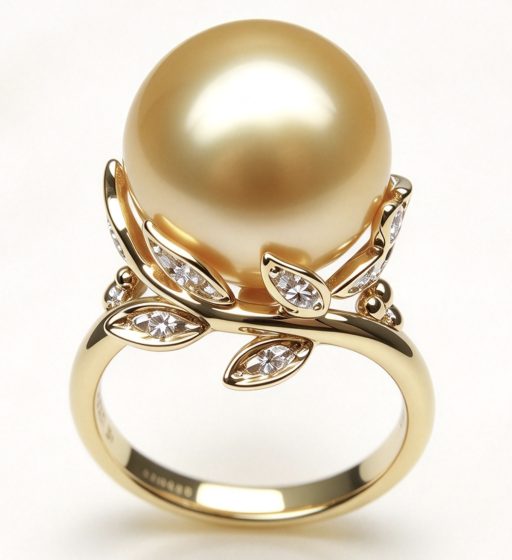 South Sea Pearl and Diamond Arielle Ring