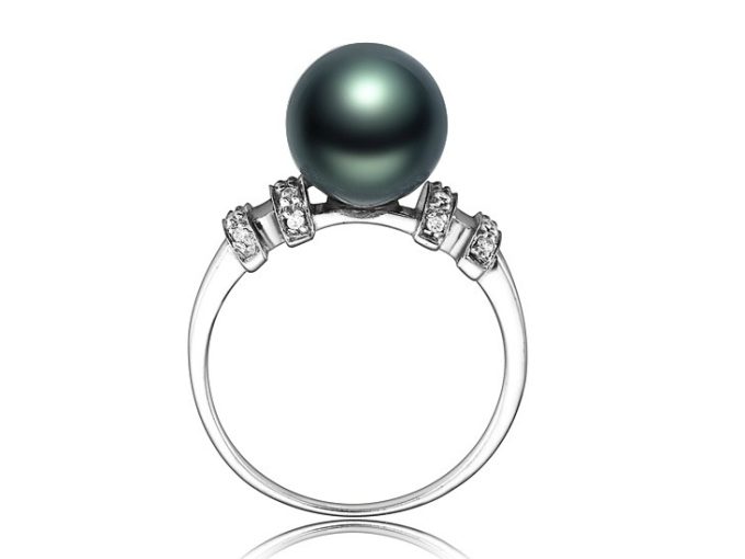 Rodolphe Tahitian Pearl and Diamond Ring