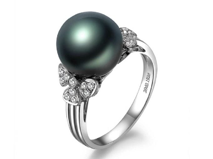 Prudence Tahitian Pearl and Diamond Ring