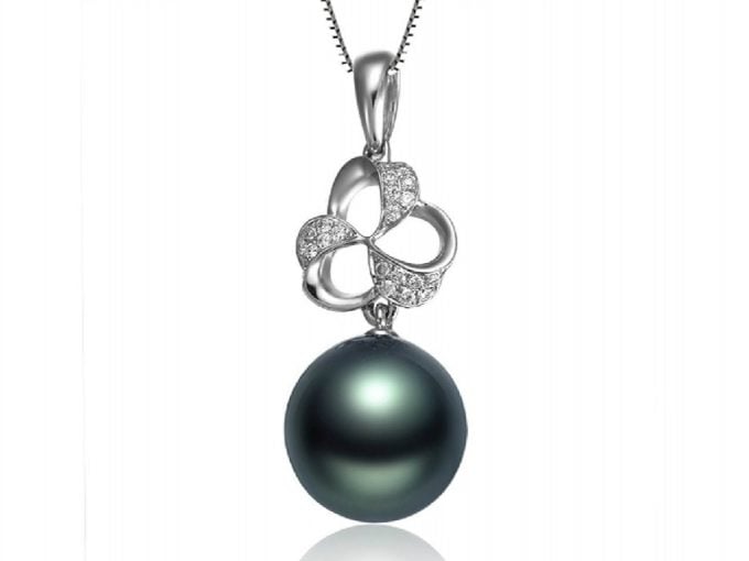 Kina Tahitian Pearl and Diamond Pendant