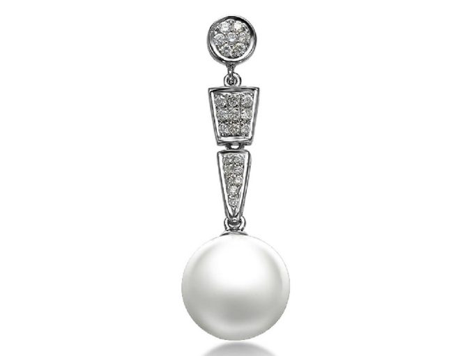 Harvey Akoya Pearl and Diamond Pendant