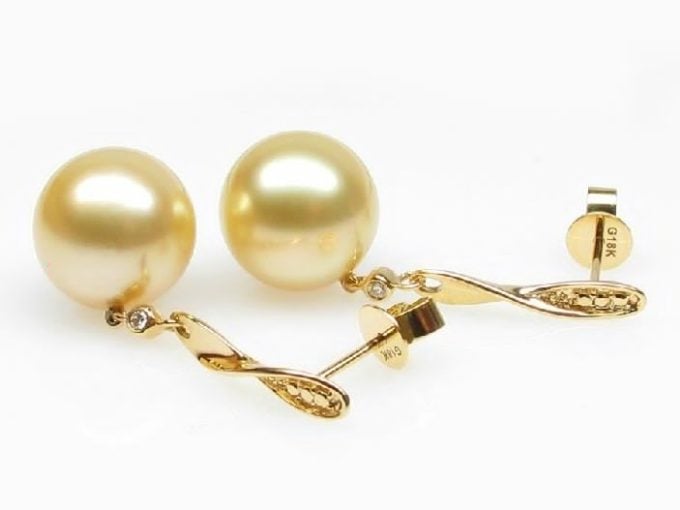 Miracle South Sea Pearl and Diamond Earrings