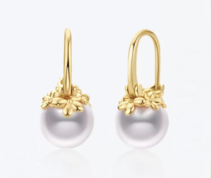 14K/18K Gold South Sea Pearl Violet Earrings
