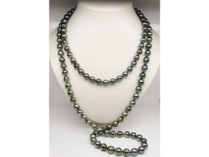 50-inch 10-12 mm Baroque Tahitian Pearl Necklace