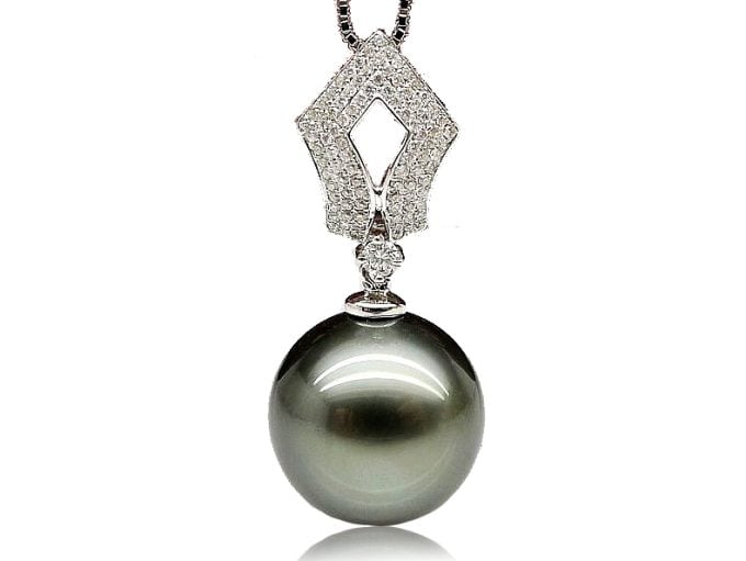 Blake Tahitian Pearl and Diamond Pendant