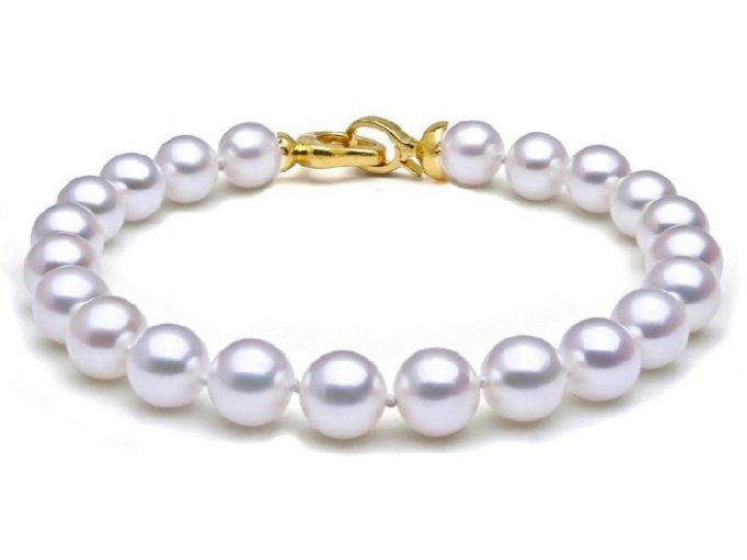 8-9 mm White Freshwater Pearl Bracelets