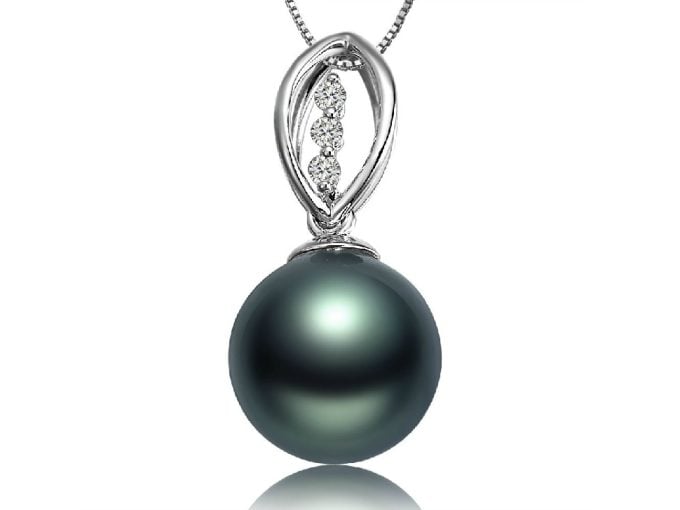 Algernon Tahitian Pearl and Diamond Pendant
