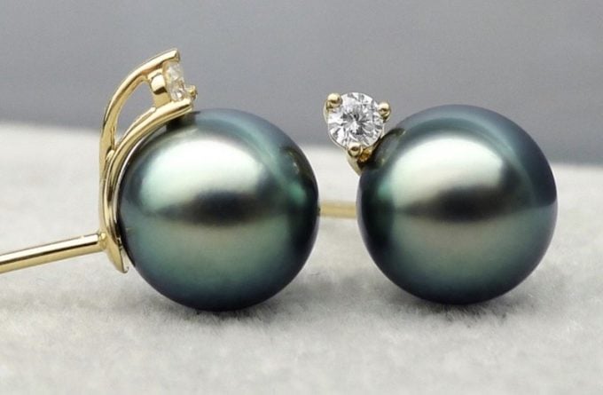 Tahitian Pearl and Diamond Marianna Earrings