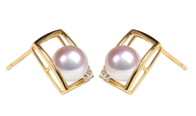 Josephine South Sea Pearl and Diamond Earrings