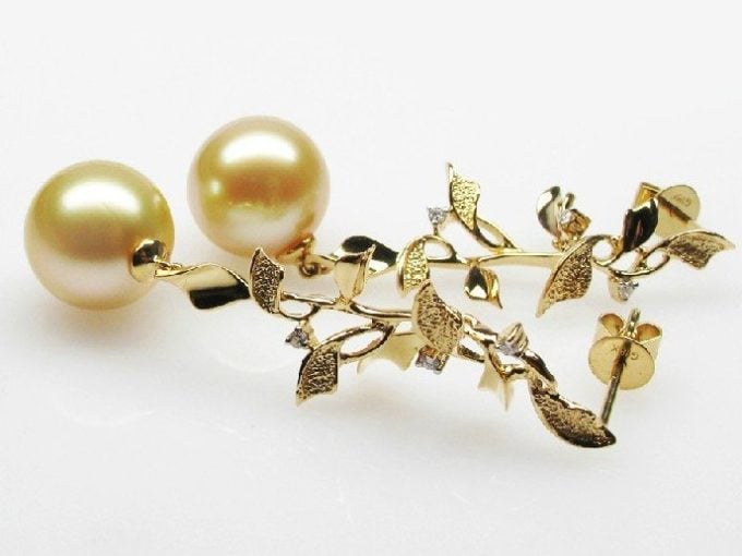 South Sea Pearl and Diamond Saoirse Earrings