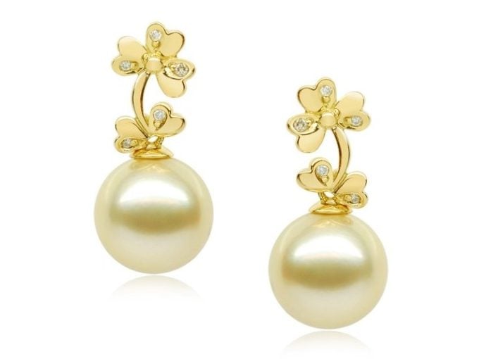 Carine South Sea Pearl and Diamond Earrings
