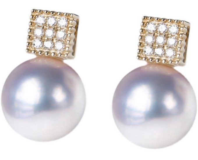 14K/18K Gold South Sea Pearl and Diamond Saanvi Earring