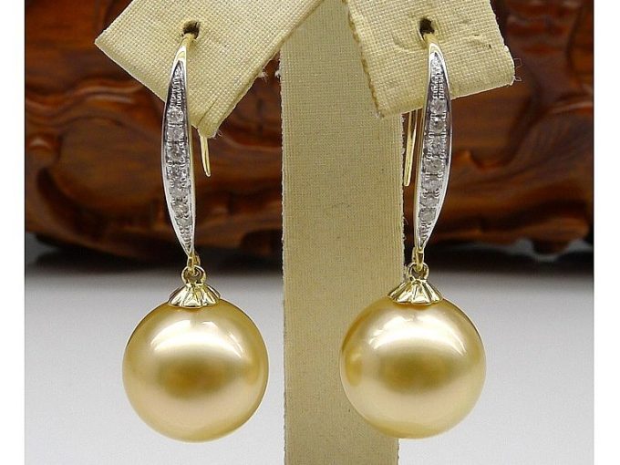 South Sea Pearl Diamonds Chandler Earrings