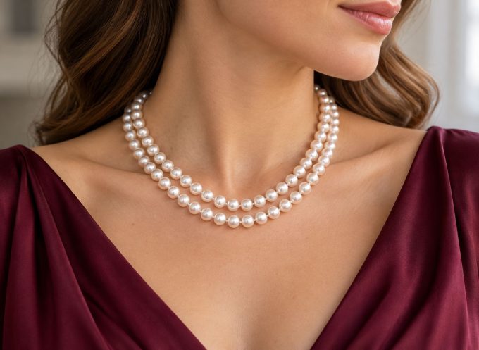 7.5-8 mm Double-Strand Pearl Necklace