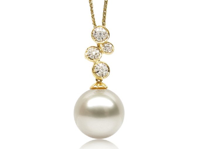 Pierrette South Sea Pearl and Diamond Pendant