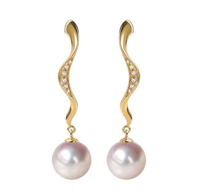 Ariana South Sea Pearl and Diamond Earrings
