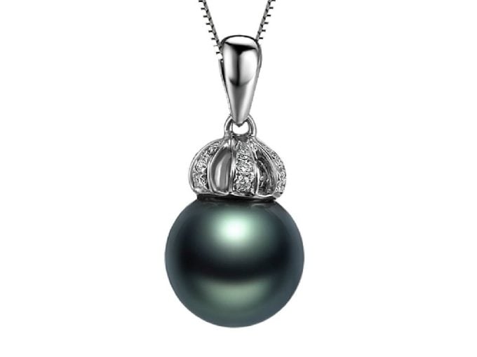 Godfery Tahitian Pearl and Diamond Pendant