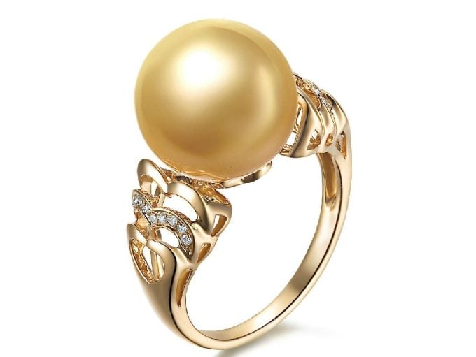 Prescilla South Sea Pearl and Diamond Ring