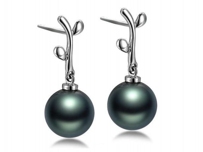 Hilda Tahitian Pearl Earrings 14K & 18K Gold