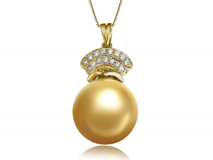 Marietta South Sea Pearl and Diamond Pendant