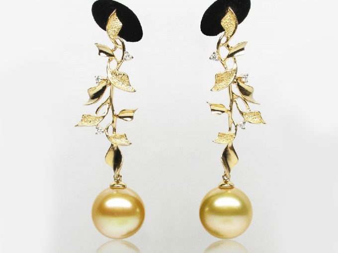 South Sea Pearl and Diamond Saoirse Earrings