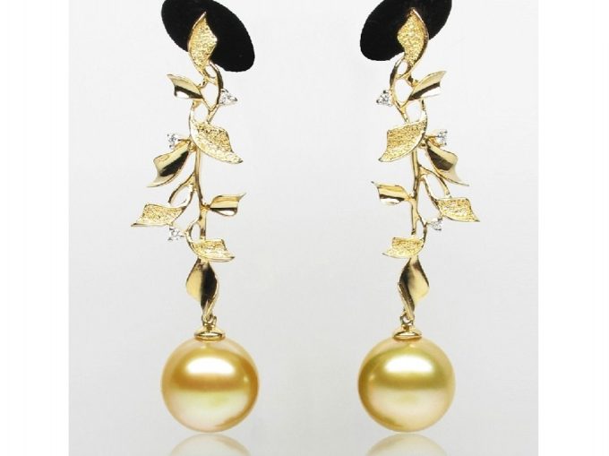 Marylise South Sea Pearl and Diamond Earrings